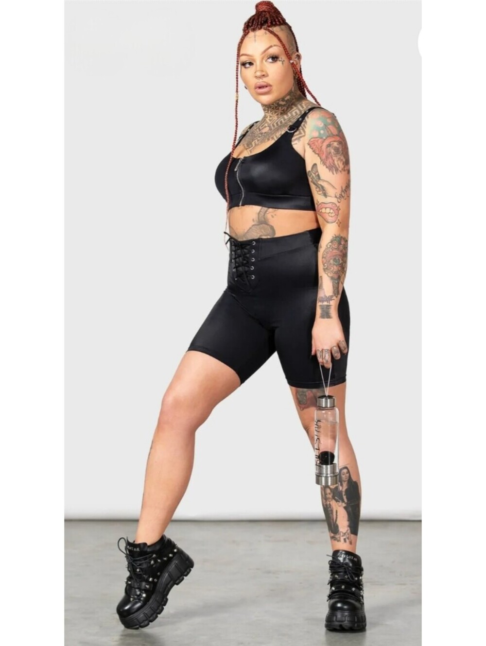 Killstar Black Race Rapture Bike Shorts Women's Size XS NEW With Tags